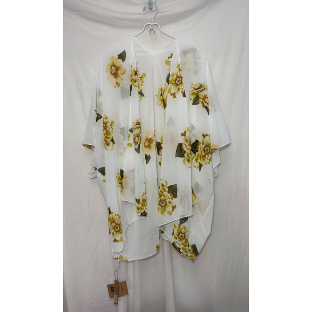 Women's Justin & Taylor Kimono One Size White Floral